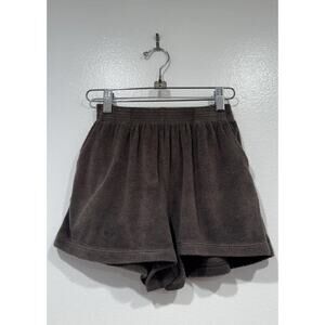 Gil Rodriguez Terry Cloth Pull‎ On Shorts Womens Small Brown Short Coastal Beach